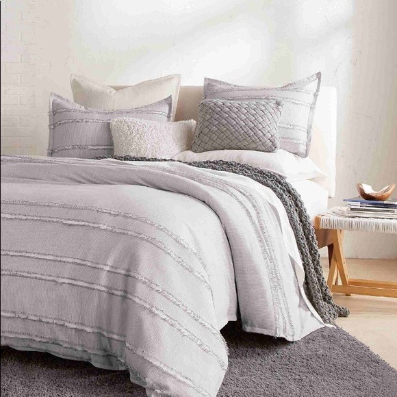 Dkny Bedding Dkny Pure Fringe Stripe King 3 Piece Duvet Set Poshmark